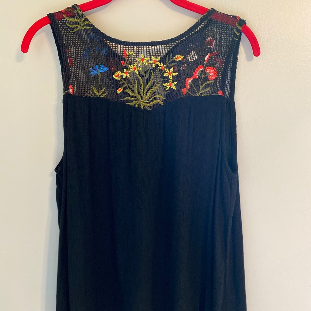 Black and Floral dressy tank